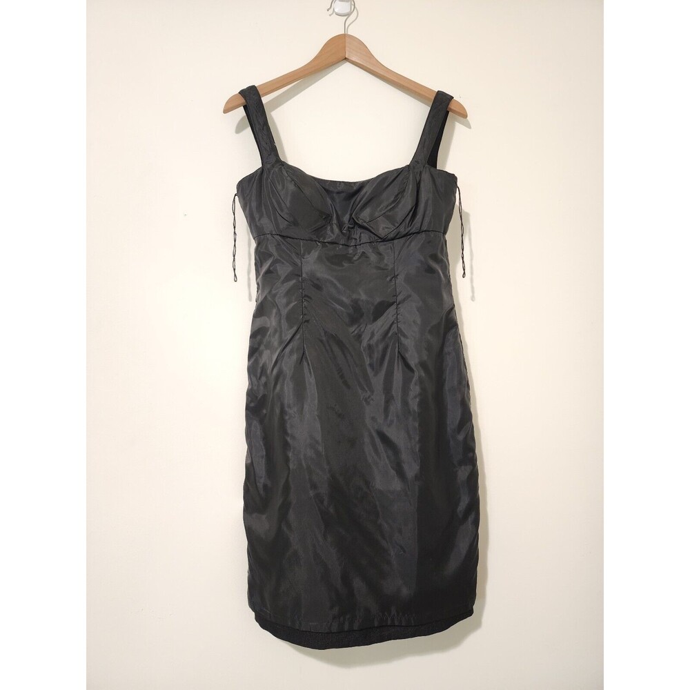 London Times Womens  Sleeveless Black Cocktail Sheath Dress Straps Lined Size 6P - Picture 4 of 7